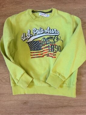 U.S. Polo Assn. Neon Lime Green Cotton Sweatshirt 0272